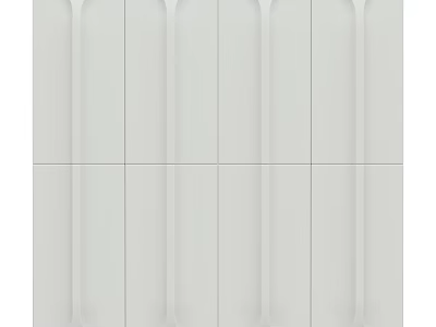 Modern White Wall Decor With Vertical Textured Lines For Minimalist Home Interior Design 3d model