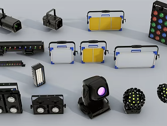 Modern stage lights 3d model