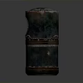 Rusty Circular Small Building With Textured Surface Circular Opening And Weathered Exterior