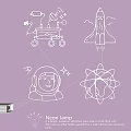 Neon luminous characters resin luminous advertising characters planet 3d model