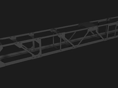 Industrial Equipment Heavy Duty Metal Frame Structure for Manufacturing Applications 3d model