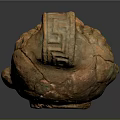 Ancient Ceramic Vessel As Daily Use Item With Cracked Texture And Rustic Surface