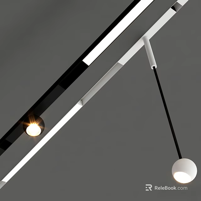 Modern Downlights and Spotlights for Contemporary Ceiling Lighting in Interiors 3d model 