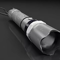 Gray Metal Flashlight With Lanyard And Hexagonal Head Daily Electrical Appliance