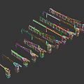 Automatic Traffic Barrier Gates With Red And White Stripes For Parking Lots