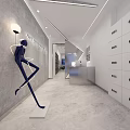 Modern Hair Salon Interior With Mirrors Salon Chairs And Marble Countertops