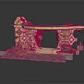 Detailed Sci-Fi Scene Structure With Damaged Walls Decorative Panels And Mechanical Parts