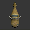 Bee Fish Hybrid Creature Sculpture Featuring Yellow Body Blue Stripes White Wings And Fish Tail