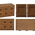 Wooden Decorative Cabinets with Drawers and Cabinet Doors in Various Styles