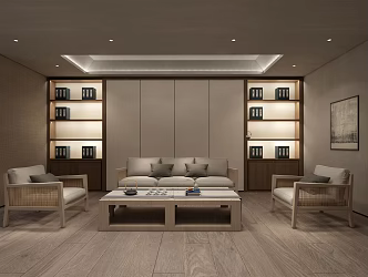 New Chinese Reception Room President Manager Office Reception Area 3d model