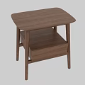 Minimalist Walnut Wooden Nightstand Featuring Single Drawer And Simple Design