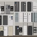 Modern Refrigerators and Freezers in Various Colors and Multiple Door Styles for Home