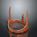 Handcrafted Copper Crown Shaped Decorative Household Item For Home Decor With Rough Texture
