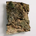 Natural Rock Texture Wall with Rough Surface Brown Green Tones and Organic Decorative Patterns 3d model