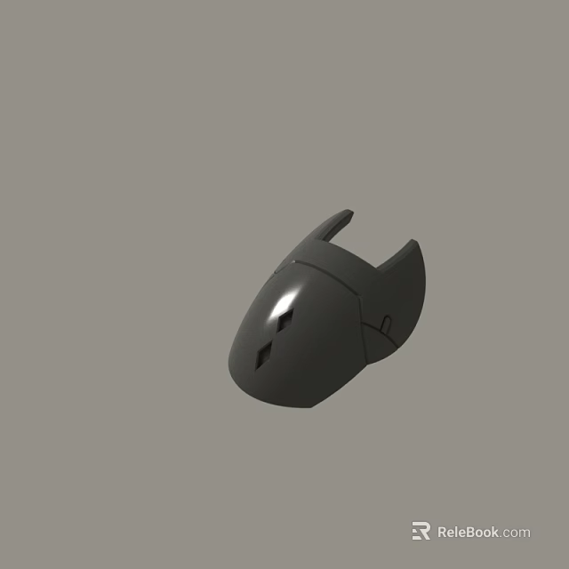 Black 3D Model Object With Sleek Design On Gray Background 3d model 
