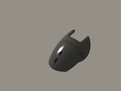Black 3D Model Object With Sleek Design On Gray Background 3d model