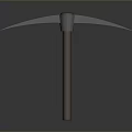 Pickaxe With Metal Head And Wooden Handle For Mining Or Construction
