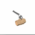 Durable Industrial Brass Ball Valve With Metal Handle And Threaded Ends
