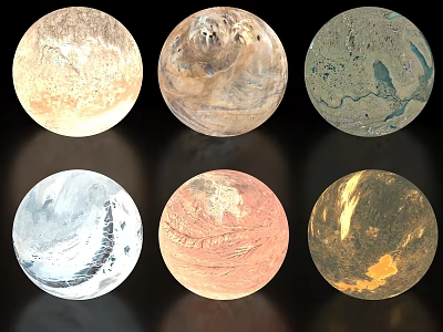 Colorful Textured Sphere Decorative Ornaments Set with Diverse Patterns for Home Decor 3d model