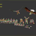 Various Detailed Animal Figurines With Flying Eagles Horses Deer Bears And Smaller Models