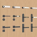 Minimalist Door Handle Room Door Handle Door Handle Toilet Handle 3d model