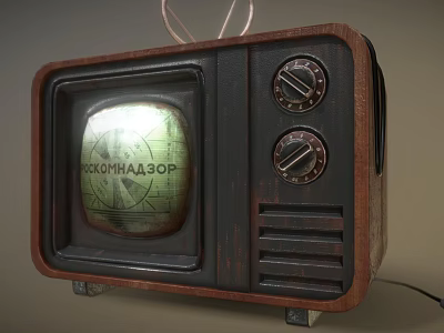 Modern TV Old TV 3d model