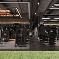 Modern Gym Interior With Fitness Equipment Training Machines And Bright Lighting