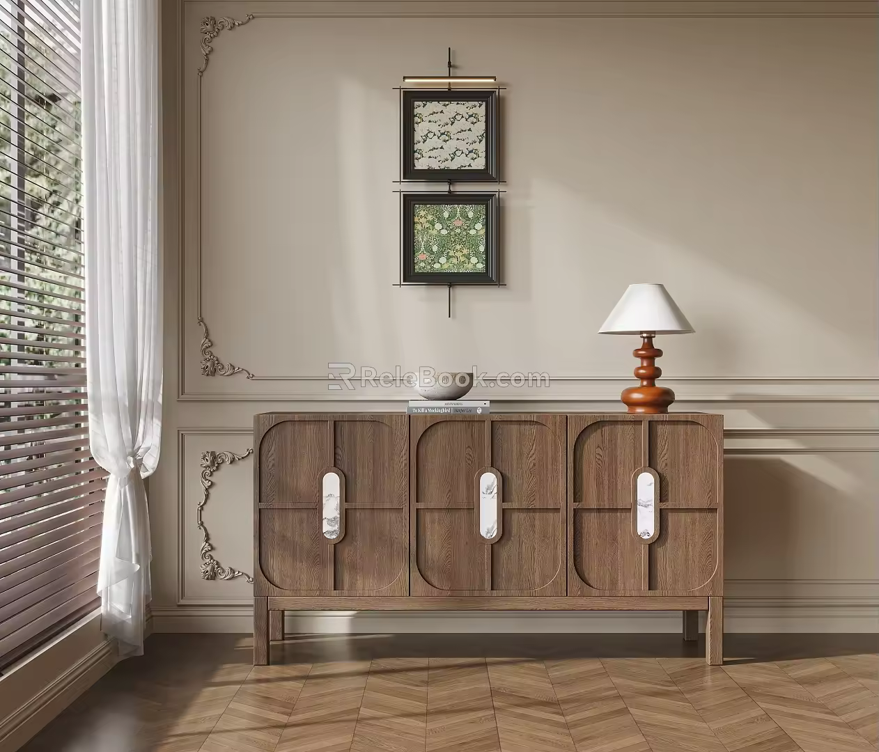 Middle Style Sideboard 3d model
