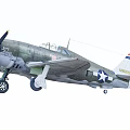 Vintage US Navy Fighter Jet With Green Fuselage Propeller And Star Emblem Design