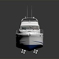 Modern Yacht Sailing by Speedboat 3d model