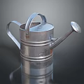 Metal Watering Can With Sturdy Handle Long Spout And Shiny Surface