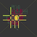 Aerial Planning of Urban Community With High Rise Buildings Road Networks and Green Spaces