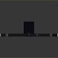 Modern Black Home Theater Sound System With Soundbar Subwoofer And Satellite Speakers