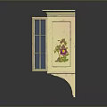 Traditional Wooden Cabinet With Open Glass Doors Displaying Dishes And Cups