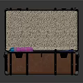 Vintage Open Suitcase With Fabric Lined Interior And Colorful Folded Clothes