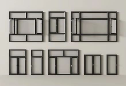 modern windows glass windows casement windows floor-to-ceiling windows bay windows doors and windows 3d model