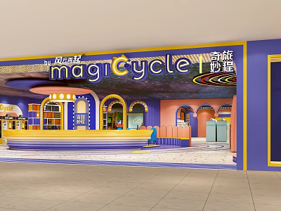 Modern Game City Macaron Color Game City 3d model