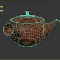 Red Modern Teapot With Smooth Surface And Practical Design For Daily Use 3d model