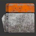 Orange Vintage Storage Box With Worn Design For Home Storage Needs