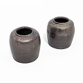 Old pottery jars and crockery old objects 3d model