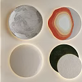 Circular Wall Decor Pieces with Various Textures Colors and Layered Designs for Modern Interior