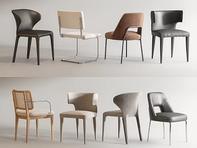 Modern Leisure Chairs with Various Stylish Designs and Different Color Options for Contemporary Living Spaces 3d model