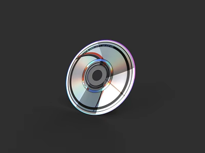 High Quality Shiny Reflective Computer Optical Disc For Data Storage And Backup 3d model