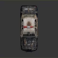 Old Rusty Police Car With Red Blue Lights And Weathered Body