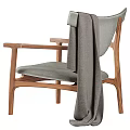 Elegant Accent Chair With Wooden Frame Gray Upholstered Cushion And Armrests