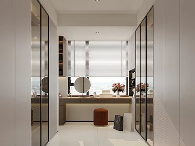 Modern Cloakroom Simple Cloakroom 3d model