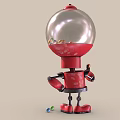 chewing gum robot doll machine candy vending machine 3d model