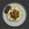 White Ceramic Plate With Light Edge Decoration For Serving Food Daily Use