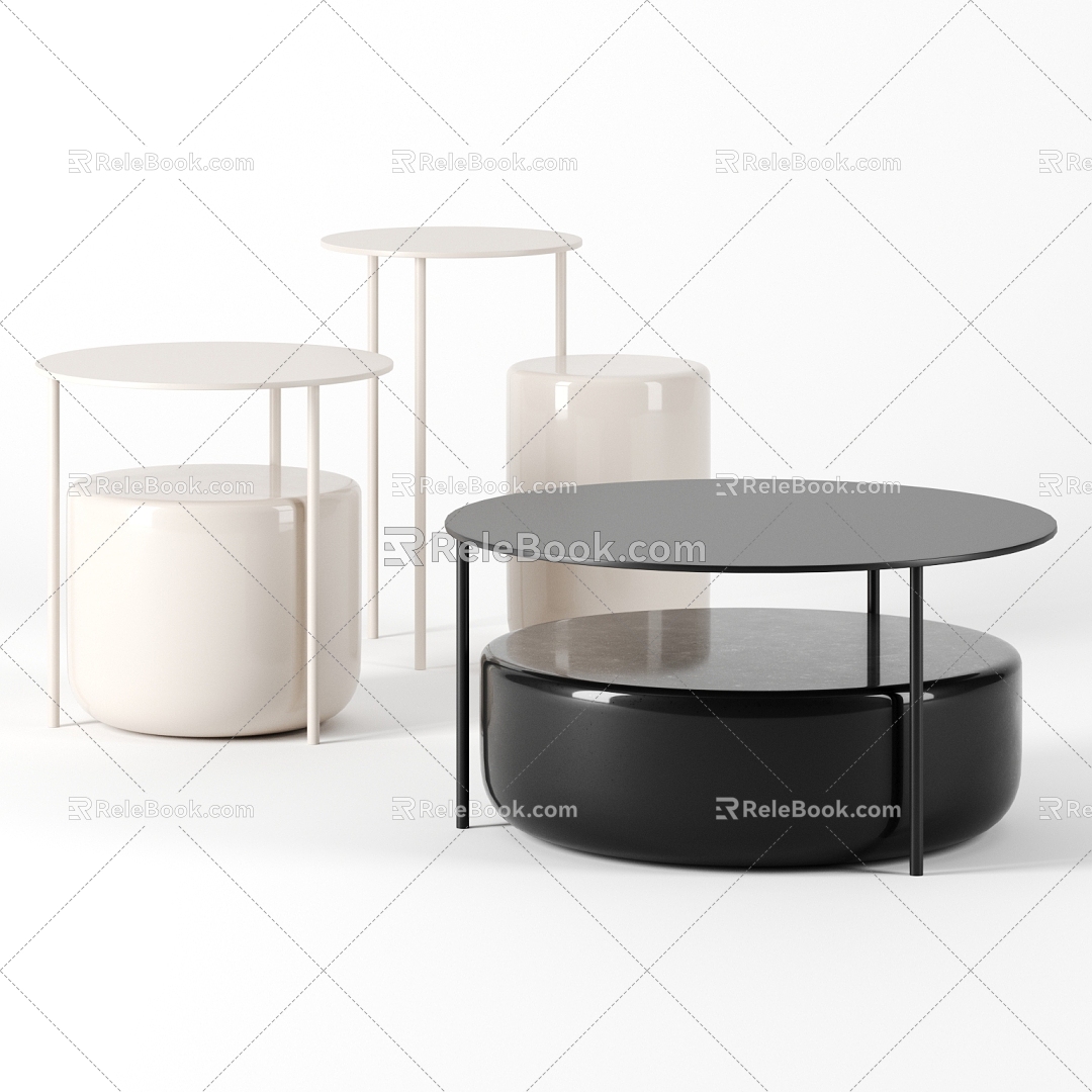 Modern Coffee Table Combination Modern Coffee Table Side Table Round Table Fashion Home Furniture Simple 3d model