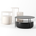 Modern Coffee Table Combination Modern Coffee Table Side Table Round Table Fashion Home Furniture Simple 3d model